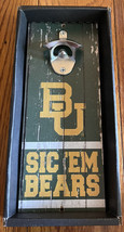 Baylor University Bears 5&quot;x11&quot; Bottle Opener Wood Sign Wall Mount Bar Made USA - £15.15 GBP