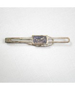 Vintage 1933 Chicago World&#39;s Fair Souvenir Tie Clip Silverplate Blue Ena... - £23.59 GBP