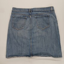 Old Navy RN#54023 Women's Blue Cotton Blend Denim Skirt Pockets Size 16 image 15