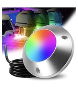 Marine Underwater Light DC 12V 10000LM RGB 102 LEDs 16 Million Colors 4” - $108.65 CAD