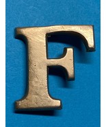 U.S. ARMY, F COMPANY, REGIMENTAL LETTER, SILVER, INFANTRY, LEAD FILLED, ... - $55.00