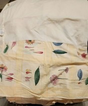 Croscill CAPRI Full Size Bed Skirt 13.5&quot; Drop Floral Yellow Plum Blue Multicolor - £10.99 GBP