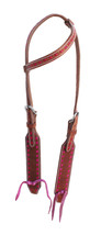 Horse American Leather Western Buckstitch Headstall Bridle Tack 78ADH - $39.59+