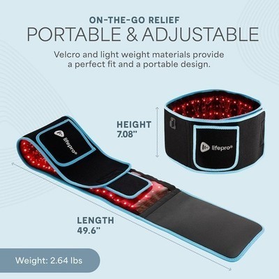 Lifepro Red Light Therapy Belt –660nm & 850nm Near Infrared Heating Pad for Well Item image 4