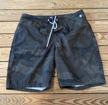 Abercrombie &amp; Fitch Men’s Camo Swim Shorts Size 33 Green S2 - £14.90 GBP