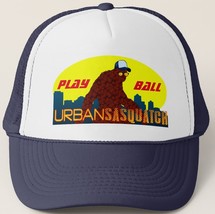 Urban Sasquatch PLAY BALLl Trucker Hat - Navy Blue - $18.95