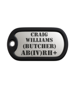 Custom Necklace Pendant Stainless Steel  ID Tag  Laser Engraved Military... - $71.55 MXN+