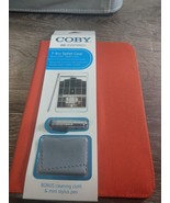 NEW COBY 7-8&quot; TABLET CASE. Includes stylus &amp; cloth. Reversible, Orange - $11.83