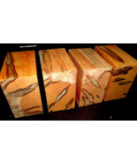 FOUR PIECES AMBROSIA MAPLE BOWL BLANKS LUMBER WOOD LATHE CARVE 6&quot; X 6&quot; X 3&quot; - $67.17 CAD