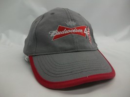 Budweiser 4 Racing Beer Hat Gray Stretch Fit Baseball Cap - £15.04 GBP