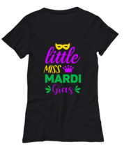 Little miss Mardi Gras, black Women&#39;s Tee. Model 60058  - £22.80 GBP