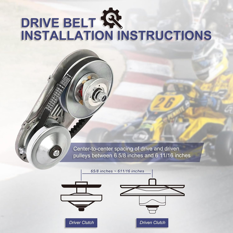 Go Kart Drive Belt, 3PCS Drive Belts, Cheimaxy 30 Series Torque Converter Belt f Item image 5
