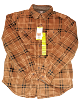 Weatherproof Shirt Jacket Shacket Lined Mens Size Medium Brown Plaid NEW - £17.77 GBP