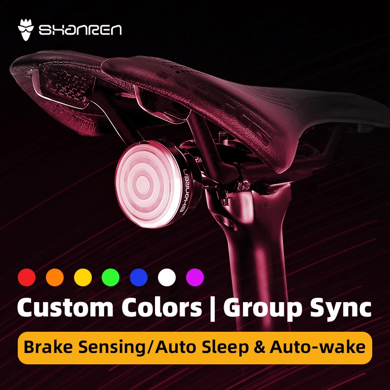 Shanren Raz Pro Bicycle Tail Light Led Smart Brake Sensing Usb Rechargeable Mtb - £16.29 GBP+