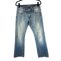 Levis Mens 507 Slim Boot Cut Jeans Distressed Fading 30x30 - $33.72