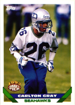 Seattle Seahawks Carlton Gray RC 1993 Topps Draft pick Card 152 NFL UCLA Bruins - £0.78 GBP