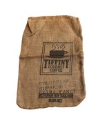 VTG BURLAP TIFFINY GOURMET COFFEE 10lb SACK Mt Vernon New York 14x21 - $14.36