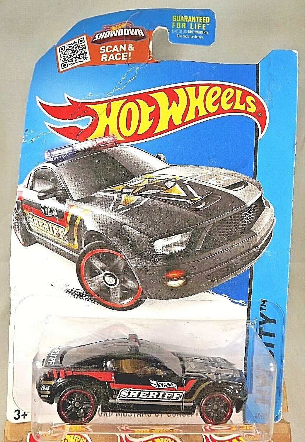 2015 Hot Wheels #49 HW City-HW Rescue FORD MUSTANG GT CONCEPT Black Variation