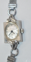Bulova Art Deco 10kt White Gold Filled Ladies 23 jewels Watch M9 Runs great - £78.65 GBP