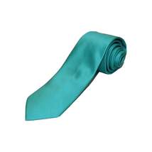 Mens Tie ZENIO By Stacy Adams Slim Narrow Twill Woven Soft Silky Z14 Teal image 4