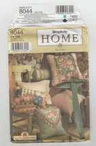 Pattern Home Decor Simplicity 8044 Throw Pillows in 12 Styles, 1998 - £6.39 GBP