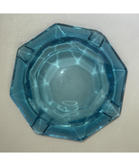 Vintage Mid-Century Octagonal Ashtray Hazel Atlas Capri Aqua Blue Glass MCM - €16,10 EUR