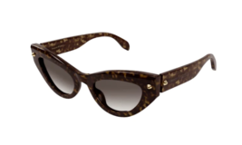 Alexander McQueen AM0407S 001 Sunglasses Women&#39;s Black/Grey Gradient 52mm - $229.00