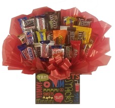 Snack Attack Chocolate Candy Bouquet gift basket box - Great gift for Birthday o - £47.95 GBP