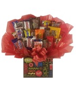 Snack Attack Chocolate Candy Bouquet gift basket box - Great gift for Bi... - £47.80 GBP