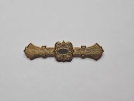 Vintage Victorian-Era Replica Bar Pin/Brooch, Gold Tone - £14.93 GBP