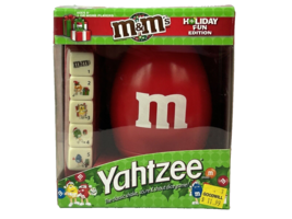 New 2009 Hasbro M&amp;M&#39;s Travel Yahtzee Game - Holiday Fun Edition Red - New In Box - £14.87 GBP