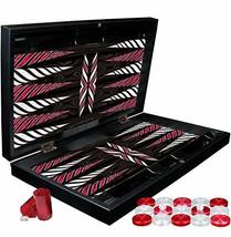 LaModaHome Turkish Black Backgammon Set, Wooden, Board Game for Family Game Nigh - £51.27 GBP