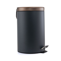 Elama 12 Liter Stylish Grey and Copper Soft Pedal Office, Kitchen and Ba... - £52.67 GBP
