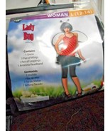 New WOmens Sz L 12 14  Ladybug Lady Bug Dress Wings  Leggings Headband - $334.35 MXN