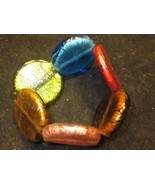 Stretchable Glass Bead Circle Bracelet Elastic Slip on and Slip Off Worn... - £7.95 GBP