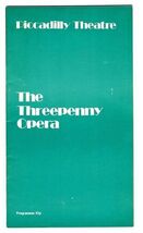 The Threepenny Opera Program London 1970's Hermione Baddeley Joe Melia - $14.83