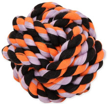 Mammoth Cotton Blend Monkey Fist Ball Flossy Dog Toy 3.75&quot; Small 1 count Mammoth - £13.30 GBP