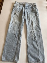 Aeropostale Jeans Mens Size 34x32 Essex Straight Leg Distressed Mid Rise - $17.10