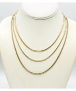 J Crew Gold Tone Layered Triple Snake Chain Necklace - $29.70