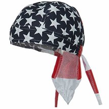 Buy Caps and Hats American Flag Doo Rag Patriotic USA Skull Cap Red White Blue M - £7.96 GBP