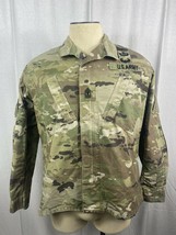 Coat Army Combat Uniform Unisex Medium Regular 8415-01-023-5528 w/ Rank Patches - £19.55 GBP