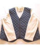 Alfred Dunner Womens Size 18 Quilted Vest With Attached Mock Neck Jersey... - £14.12 GBP