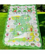 Vtg Poplar Golf in Ireland Linen Green Textile Tea Towel Wall Hanging - $625.82 MXN