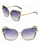 CHOPARD Blue Gold Filigree Titanium SCHC84 Oversized Sunglasses 84 Women - £460.52 GBP