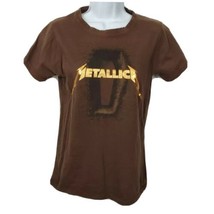 Metallica Women&#39;s T-shirt Death Magnetic Size XL Brown - £32.51 GBP