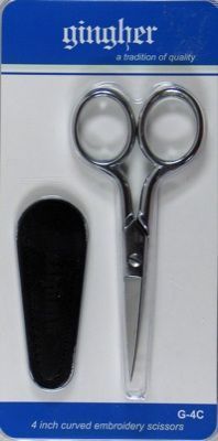 Gingher G-4C Curved Embroidery Scissors 4"- NEW - $11.05