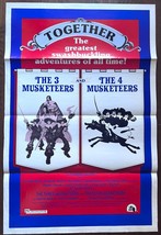 THE 3 MUSKETEERS &amp; THE 4 MUSKETEERS (1975) Combo Tri-Folded One-Sheet Po... - $75.00