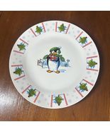 Mulberry Home Essentials 2007 Penguin Holiday Christmas Dinner Plate 10.75&quot; - $21.77