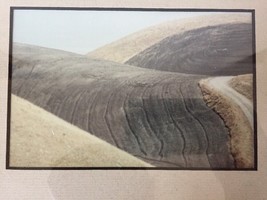 Vintage Abstract Desert Sand Dunes Framed Matted Glass Art Photograph Print - $39.99