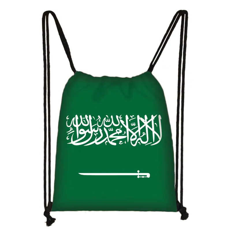 Haitian / Kazakhstan / Arabic Algerie / S Arabia Flag Backpack Women Men Storage - £74.24 GBP